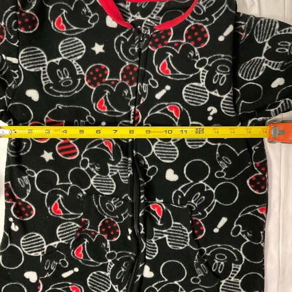 Disney Mickey Mouse One Piece Pajamas Sleepwear Footed (3-5) Juniors Kidcore - Picture 5 of 8
